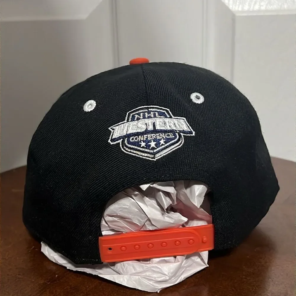 🔥🏒 Anaheim Ducks NHL Hockey Retro Logo Black/Orange New Era Snapback Hat - NEW